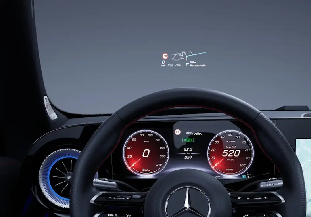 mercedes cla head up display
